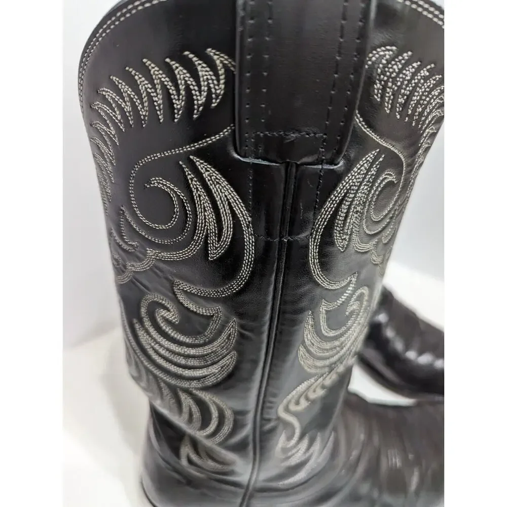 Olathe Vtge Western Boots 10B.Made Olathe Kansas USA Cats Paw Heel Can Be Unisex